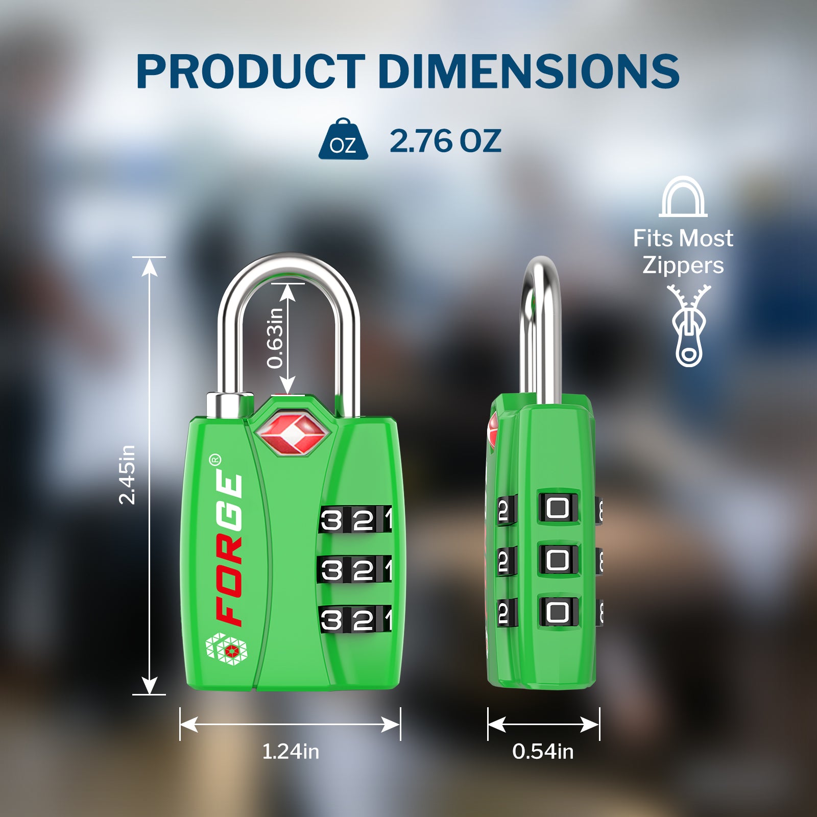 Candados para equipaje aprobados por la TSA: combinación de 3 dígitos, indicador de alerta abierta