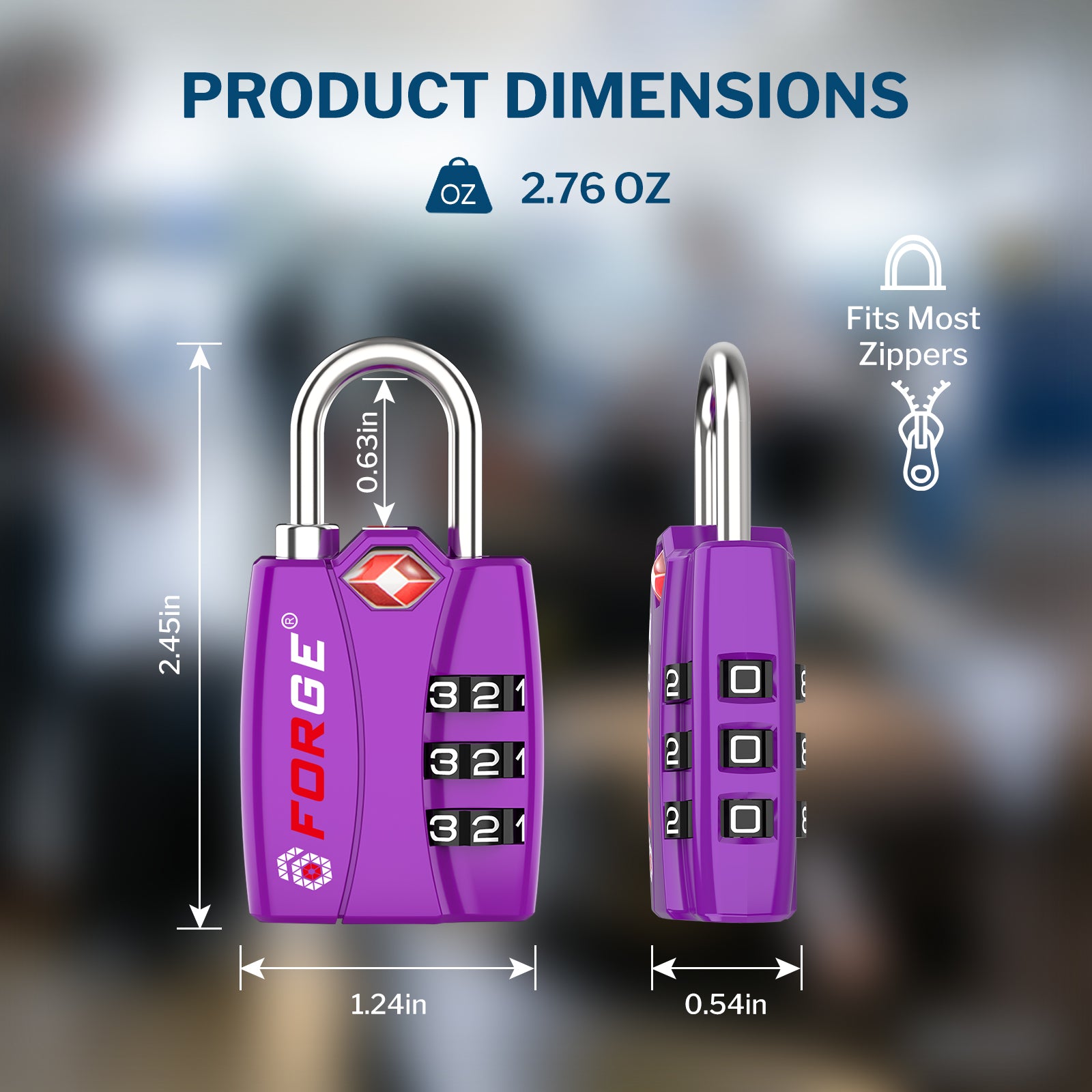 Candados para equipaje aprobados por la TSA: combinación de 3 dígitos, indicador de alerta abierta