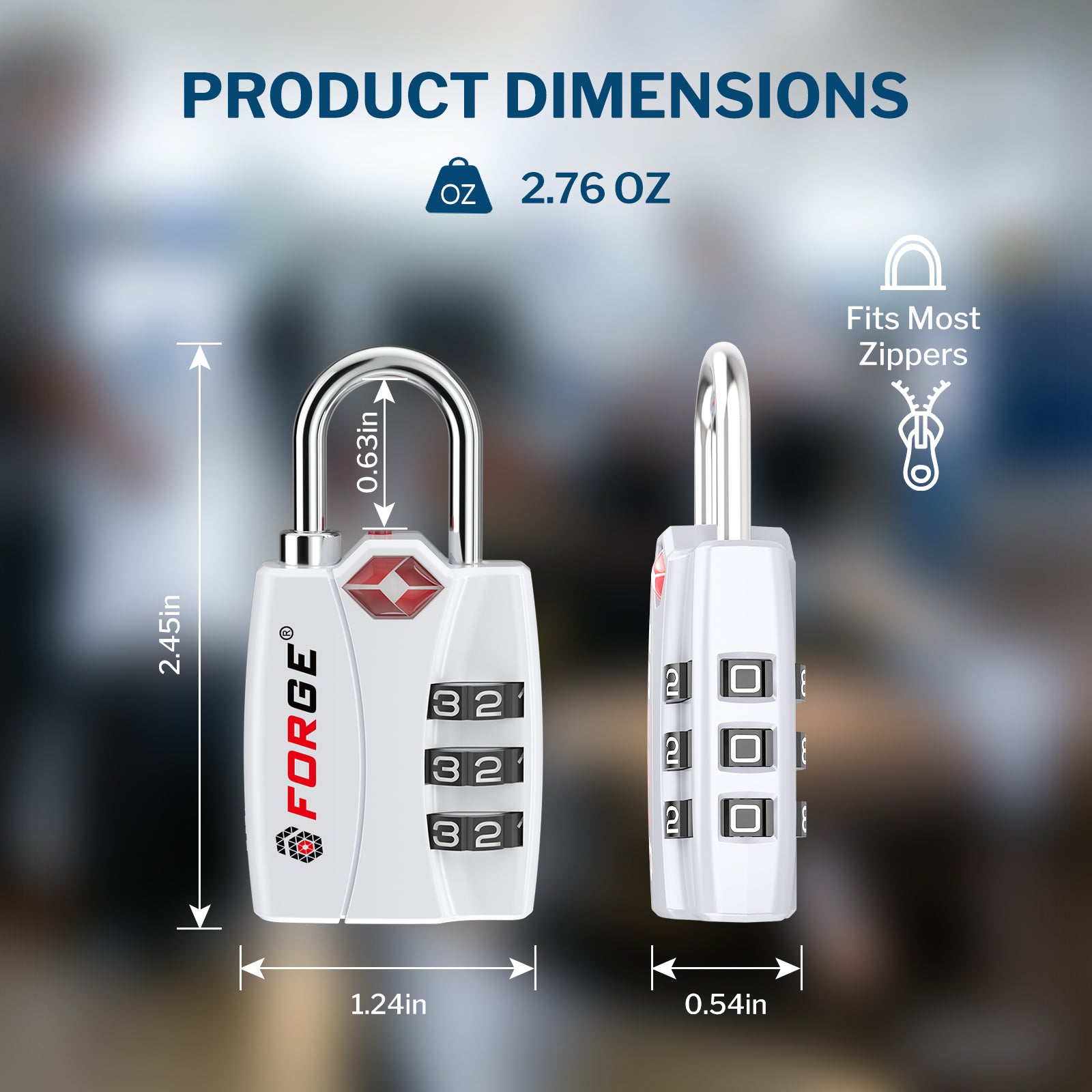 Candados para equipaje aprobados por la TSA: combinación de 3 dígitos, indicador de alerta abierta