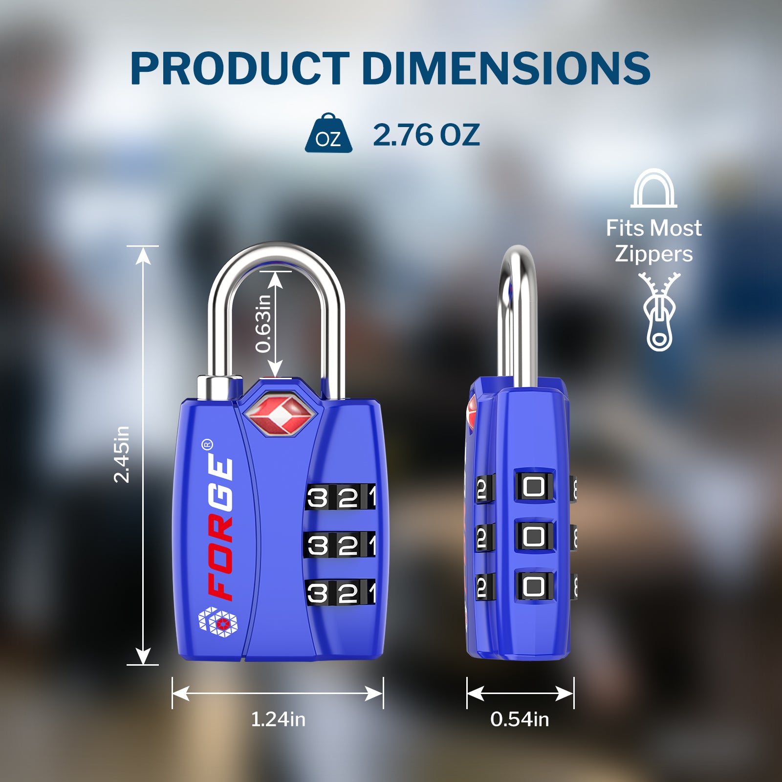 Candados para equipaje aprobados por la TSA: combinación de 3 dígitos, indicador de alerta abierta