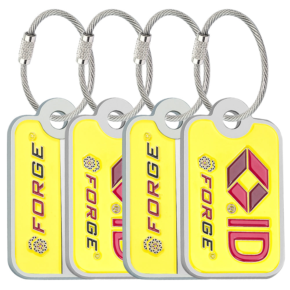 Forge TSID Lost and Found Luggage Tag - Yellow Big 4 Pack