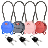Candados para equipaje aprobados por la TSA, candados de viaje con llave de puntos ultraseguros, sistema de llave TSA006 - Todos los colores