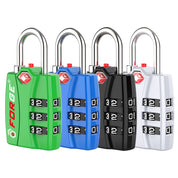 Candados para equipaje aprobados por la TSA: combinación de 3 dígitos, indicador de alerta abierta