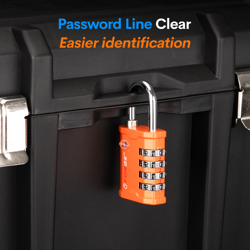 Forge Heavy-Duty TSA008 Lock for Pelican Case & Toolbox | Orange 1