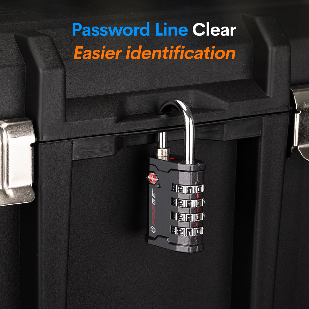 Heavy Duty TSA Approved  Lock for Tool Box and Case with TSA006 Key Cylinder, Model Giant, Grey 1 Lock.