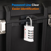 Heavy Duty TSA Approved  Lock for Tool Box and Case with TSA006 Key Cylinder, Model Giant, White 1 Lock