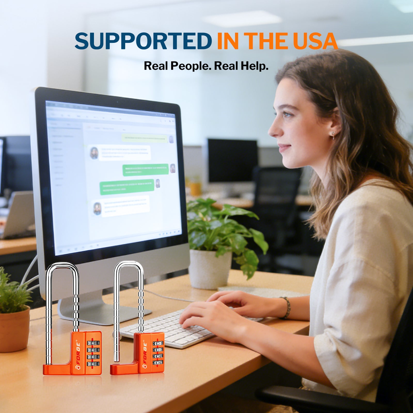 Cabinet LockCombination PadlockStainless Steel Gym Locker Lock Code Long Adjustable Shackle for Outdoor School Gym Sports lockers Fences Orange 1 pack