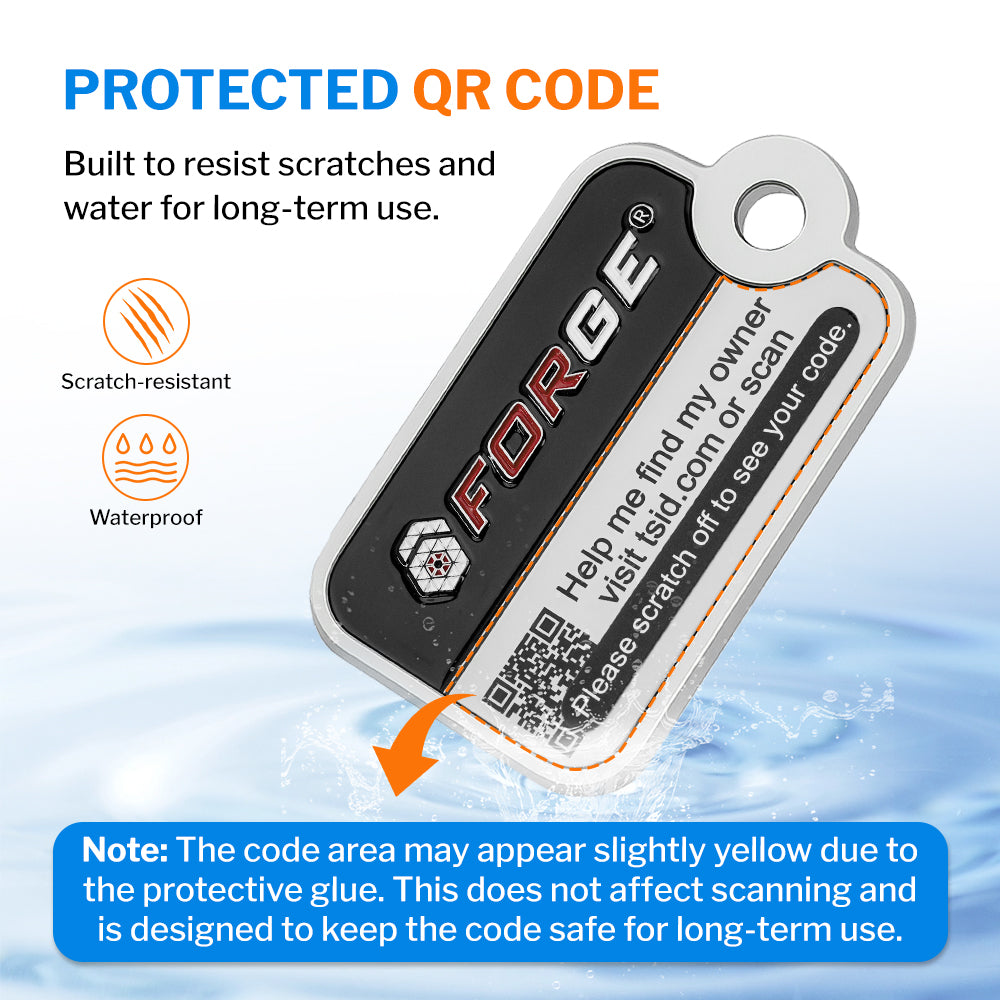 Forge TSID Lost and Found Travel Tag - Black Big 2 Pack