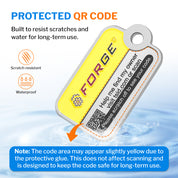 Forge TSID Travel Tag Lost and Found Luggage Tag - Yellow Big 2 Pack