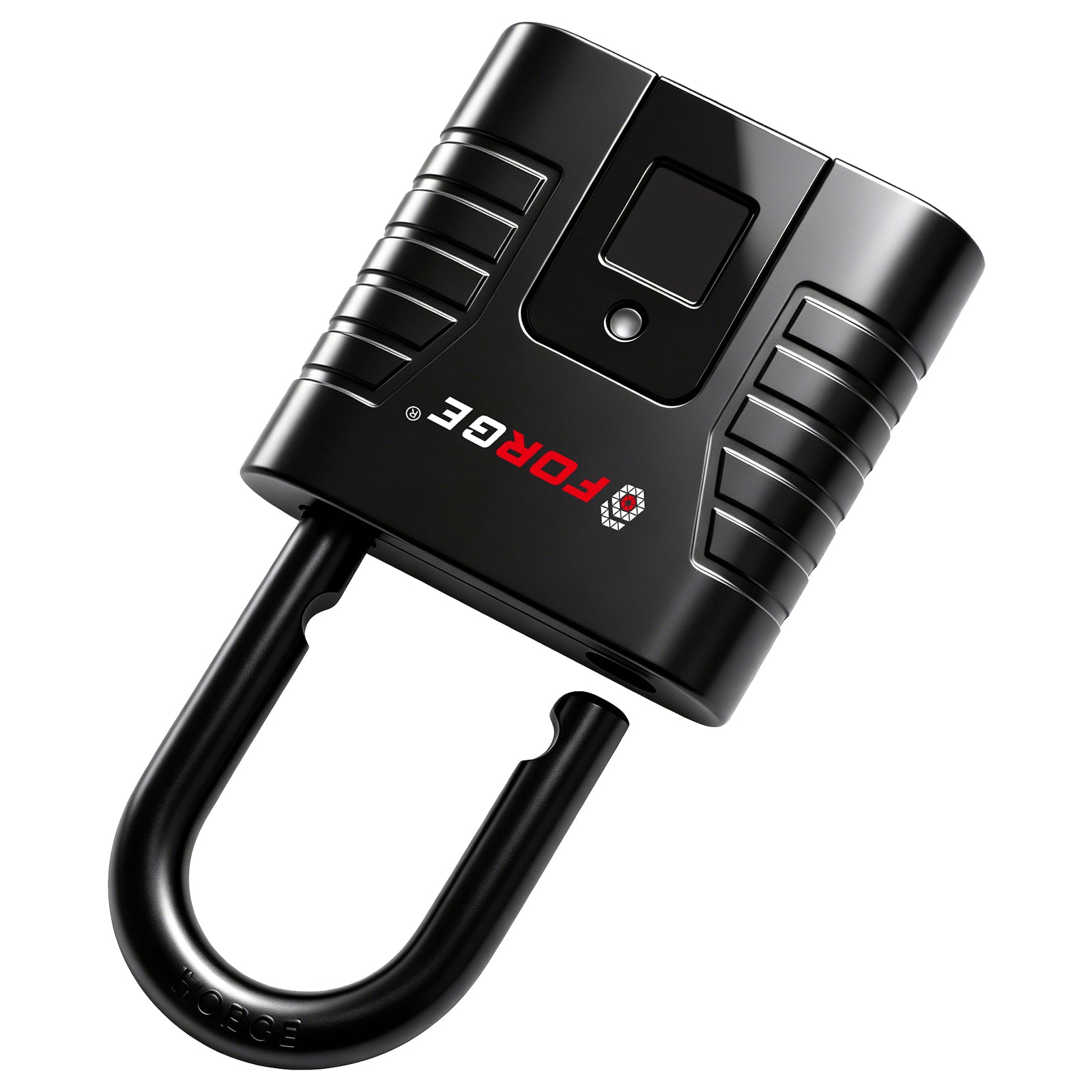 Forge Fingerprint Padlock, Unlock in Seconds – No App Needed Fingerprint Lock with All-Metal Build, Black 1 Pack