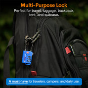 Forge TSA Approved Cable Luggage Lock, 3-Digit Flexible & Steel Wire (Blue, 4-Pack)