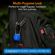 Forge TSA Approved Luggage Cable Lock Keyed Alike (Blue, 2 Pack)