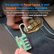 New431B_Dual-Opening TSA Approved Luggage Lock: Key or Combination Access, Heavy Duty. 2 Green Locks