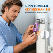 Combination Lock for Locker, 4-Digit Padlock with Code for Gym, School, Home & Work, Shackle Height: 1.77 in, 1-Pack, Model CL-42 purple