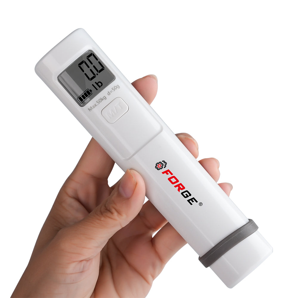 Forge Battery-Free Luggage Scale – Shake-to-Power Digital Portable Travel Weight Scale