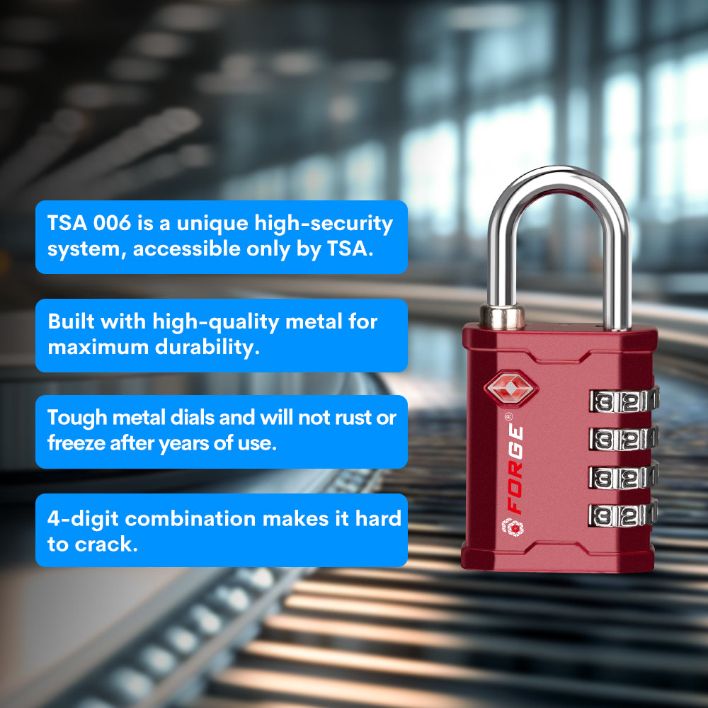 Heavy-Duty TSA006 Lock for Toolbox & Cases | 2 Red - Forge Quality ...