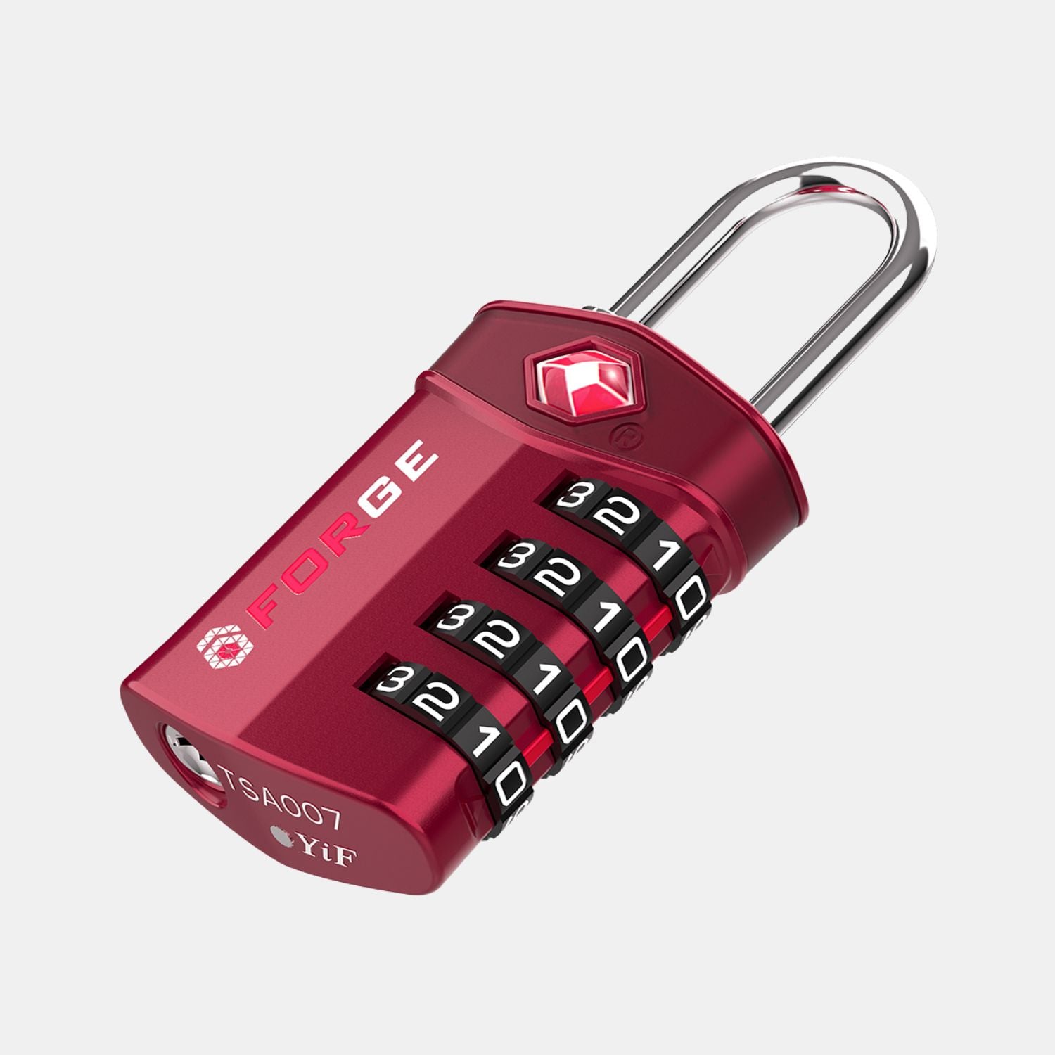 TSA Approved 4-Digit Combination Locks for Luggage and Suitcases. Open Alert, Alloy Body. Red 4 Locks