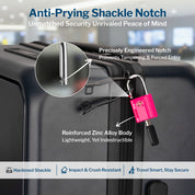 Forge Ultra-Compact TSA Approved Lock with TSA006 Anti-Pick Dimple Key (4 Colors Pack)