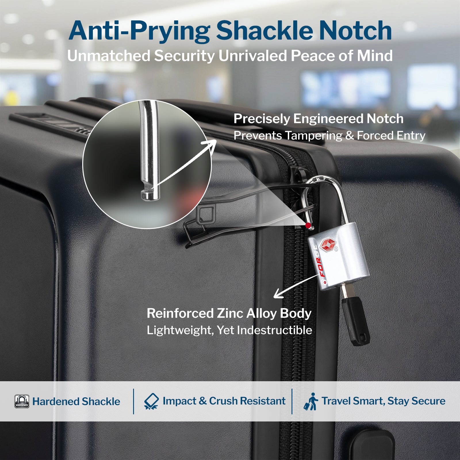 Candado para equipaje con llave de puntos aprobado por la TSA - Llave TSA006, candado pequeño ultraseguro. Plateado, 2 candados.