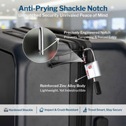 Candado para equipaje con llave de puntos aprobado por la TSA - Llave TSA006, candado pequeño ultraseguro. Plateado, 2 candados.