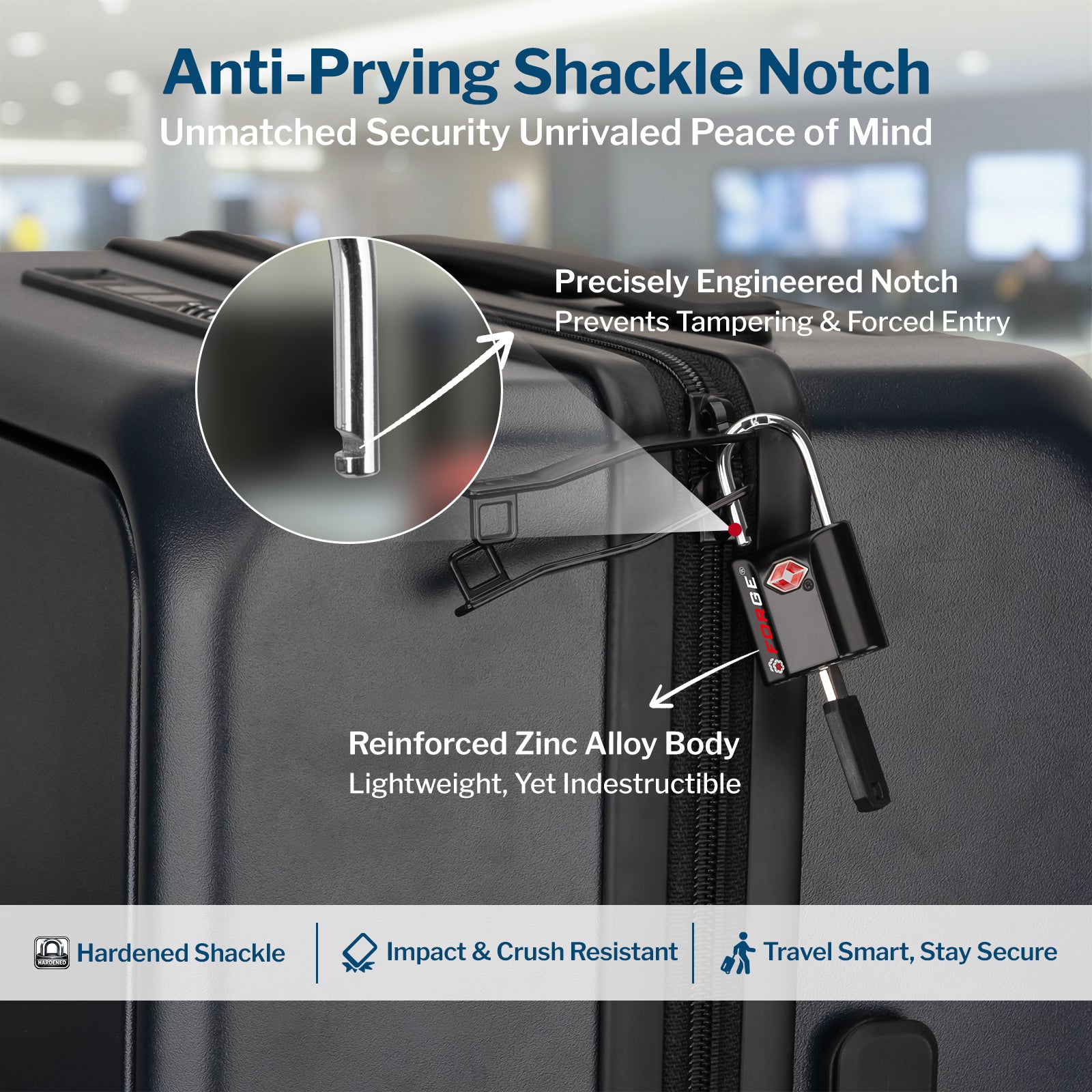 Candado para equipaje con llave de puntos aprobado por la TSA - Llave TSA006, candado pequeño ultraseguro. Negro, 8 candados.