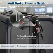 Candado para equipaje con llave de puntos aprobado por la TSA - Llave TSA006, candado pequeño ultraseguro. Negro, 8 candados.