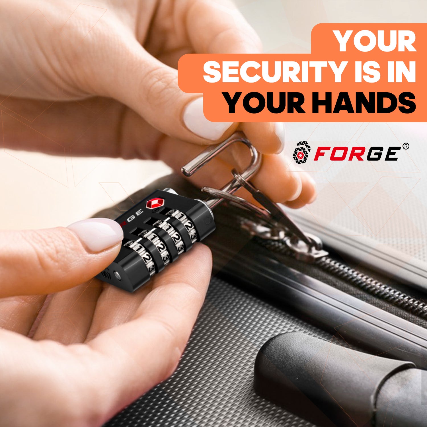 Forge Dual-Opening TSA Approved Luggage Lock: Key or Combination Acces ...