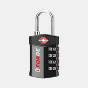 TSA Approved 4-Digit Combination Locks for Luggage and Suitcases. Open Alert, Alloy Body. Black 4 Locks