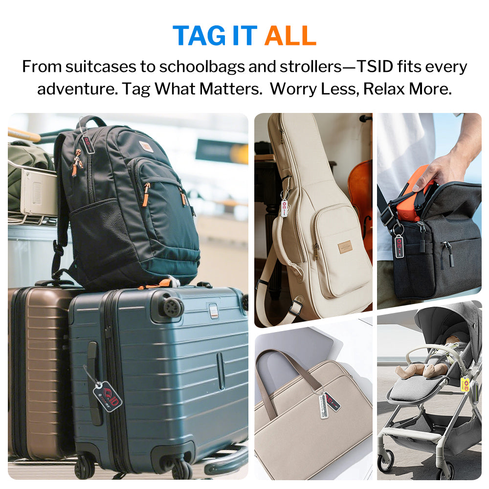 TSID Lost & Found Tag | QR Luggage Tags 4-Pack