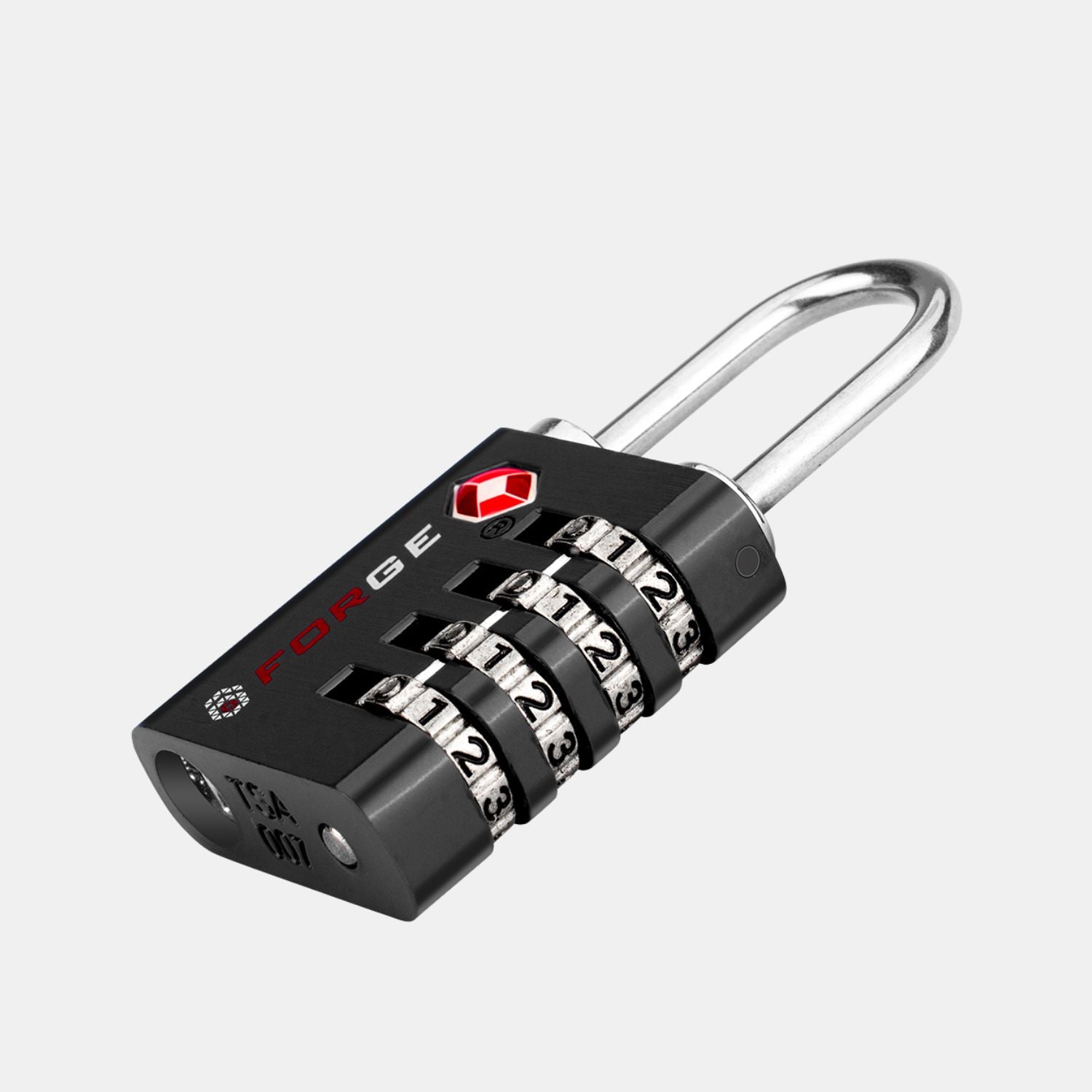 Dual-Opening TSA Approved Luggage Lock: Key or Combination Access, Heavy Duty. 2 Black Locks