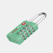 Dual-Opening TSA Approved Luggage Lock: Key or Combination Access, Heavy Duty. 2 Green Locks