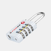 Dual-Opening TSA Approved Luggage Lock: Key or Combination Access, Heavy Duty. 2 white Locks