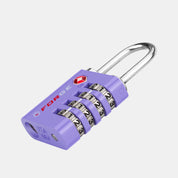 Dual-Opening TSA Approved Luggage Lock: Key or Combination Access, Heavy Duty. 2 Purple Locks