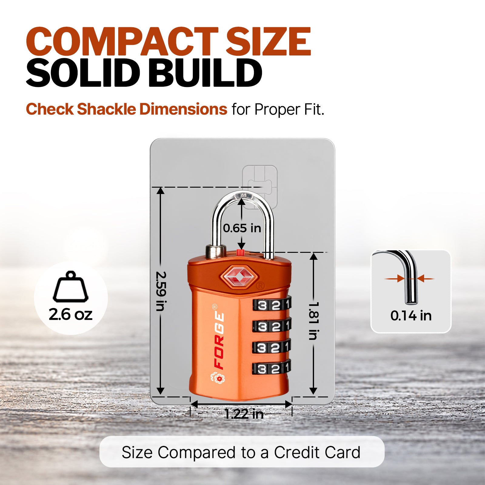 Forge Model Atlas 17019 Heavy Duty TSA Lock, 4-Digit & Open Alert, for Pelican Case, Gun Case, Locker (Orange, 4-Pack )