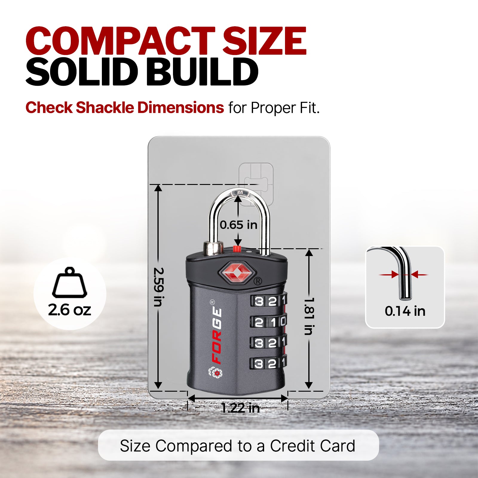 Forge Model Atlas 17019 Heavy Duty TSA Lock, 4-Digit & Open Alert, for Pelican Case, Gun Case, Locker (Gray, 4-Pack )