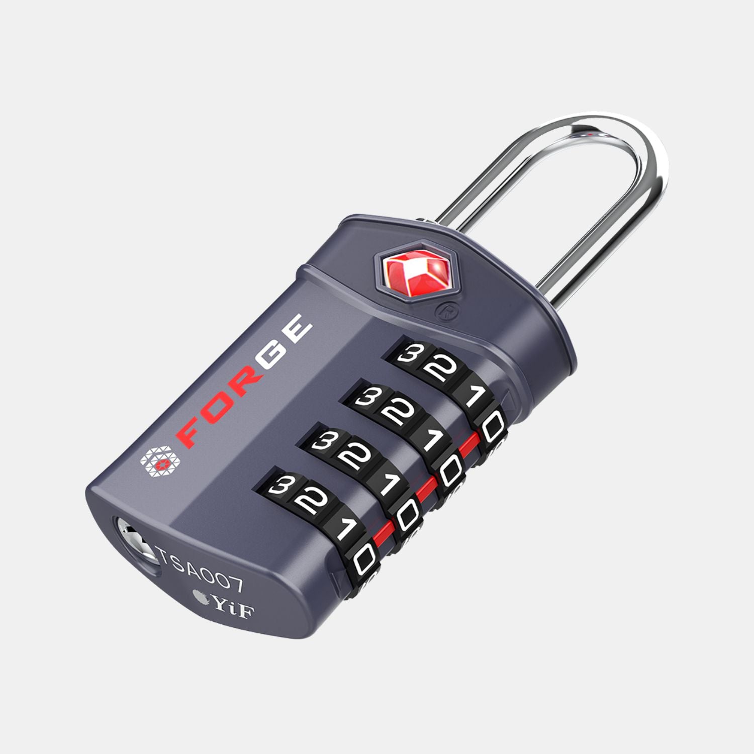 TSA Approved 4-Digit Combination Locks for Luggage and Suitcases. Open Alert, Alloy Body, Grey 4 Locks