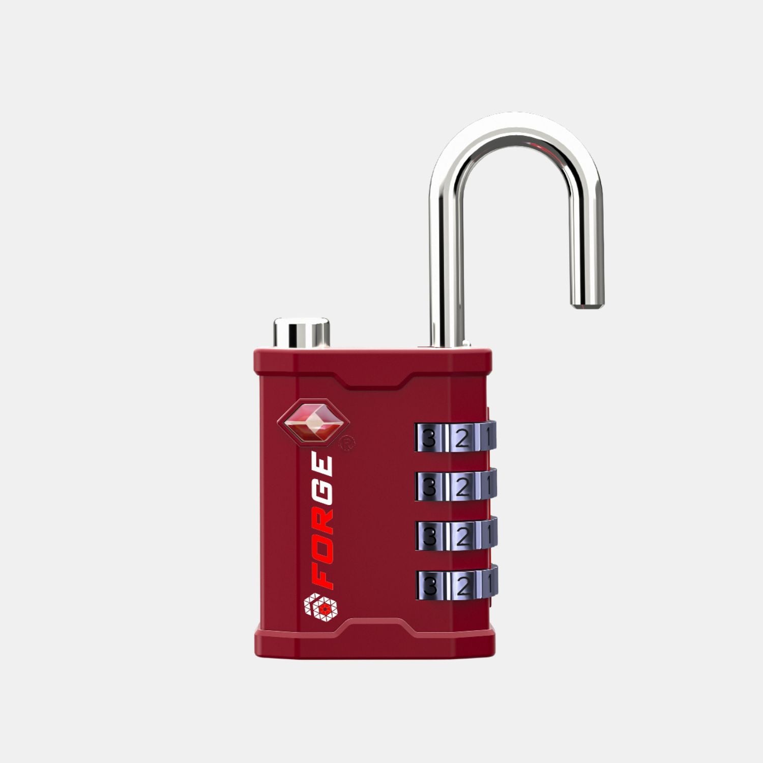 Forge Heavy Duty TSA Approved Lock for Toolbox and Case with TSA006 Key, Red 2 Locks