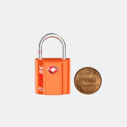 TSA Approved Dimple Key Luggage Lock - TSA006 Key, Ultra-Secure Small Size Lock. Orange 2 Locks