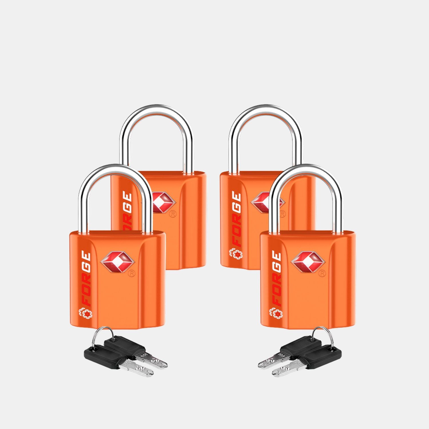 TSA Approved Luggage Locks | Secure Dimple Key | 4-Pack – Forge Life LLC