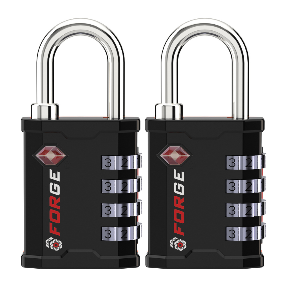 Heavy Duty TSA Approved  Lock for Tool Box and Case with TSA006 Key, Black 2 Locks