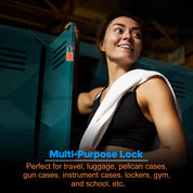 Dual-Opening TSA Approved Luggage Lock: Key or Combination Access, Heavy Duty. 2 Orange Locks