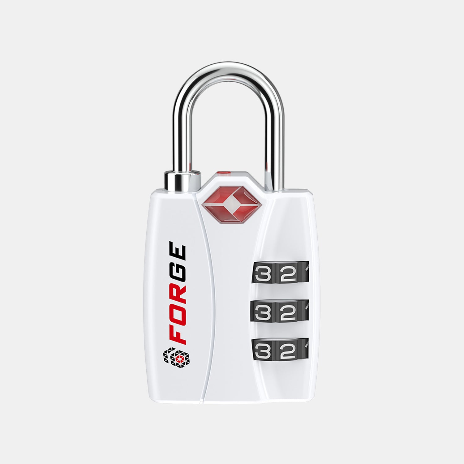 TSA-Approved Luggage Locks: 3-Digit Combination, Open Alert Indicator, White 2 Locks