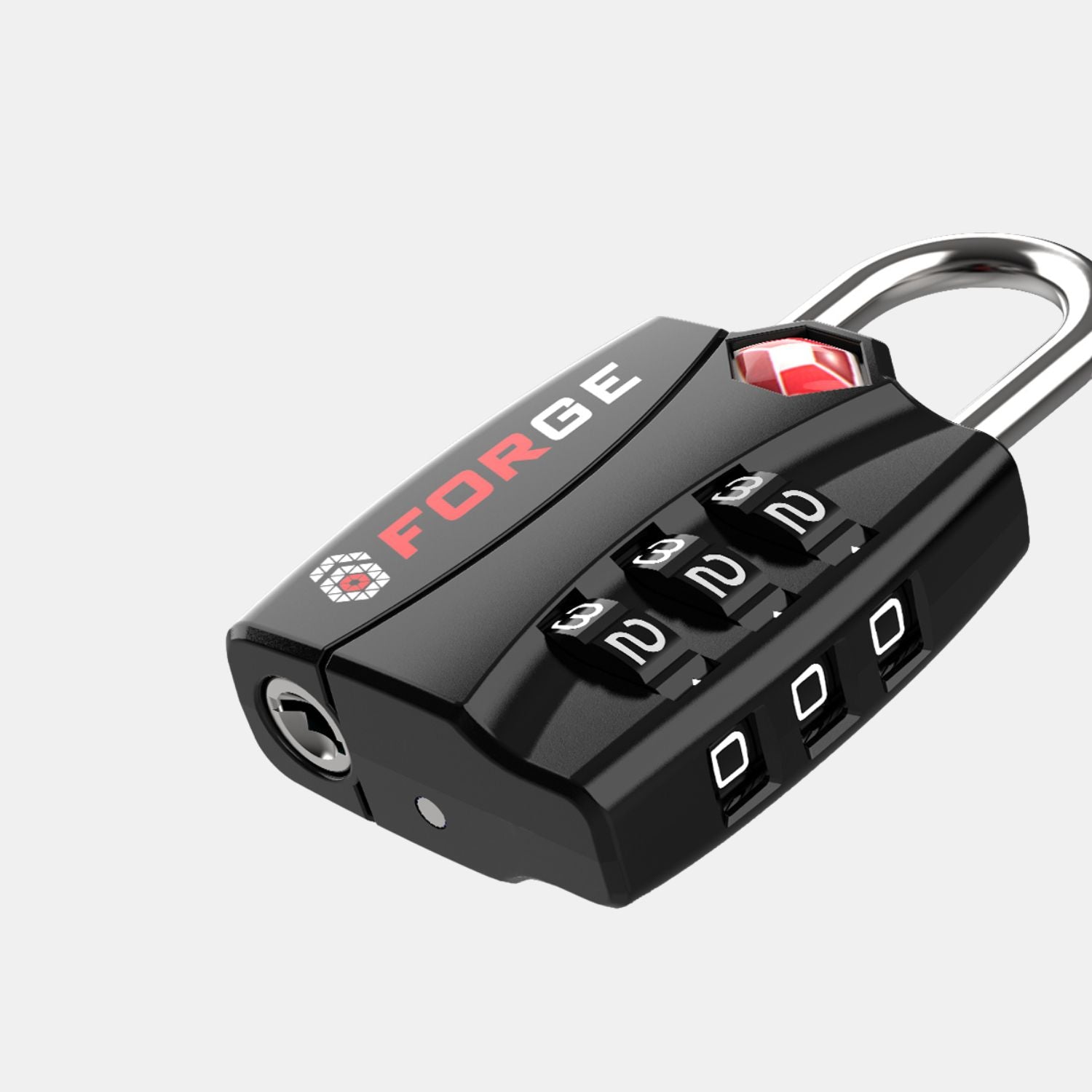 TSA-Approved Luggage Locks: 3-Digit Combination, Open Alert Indicator, Matt Black Locks