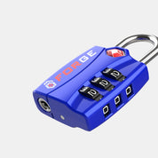 TSA-Approved Luggage Locks: 3-Digit Combination, Open Alert Indicator, Blue 4 Locks