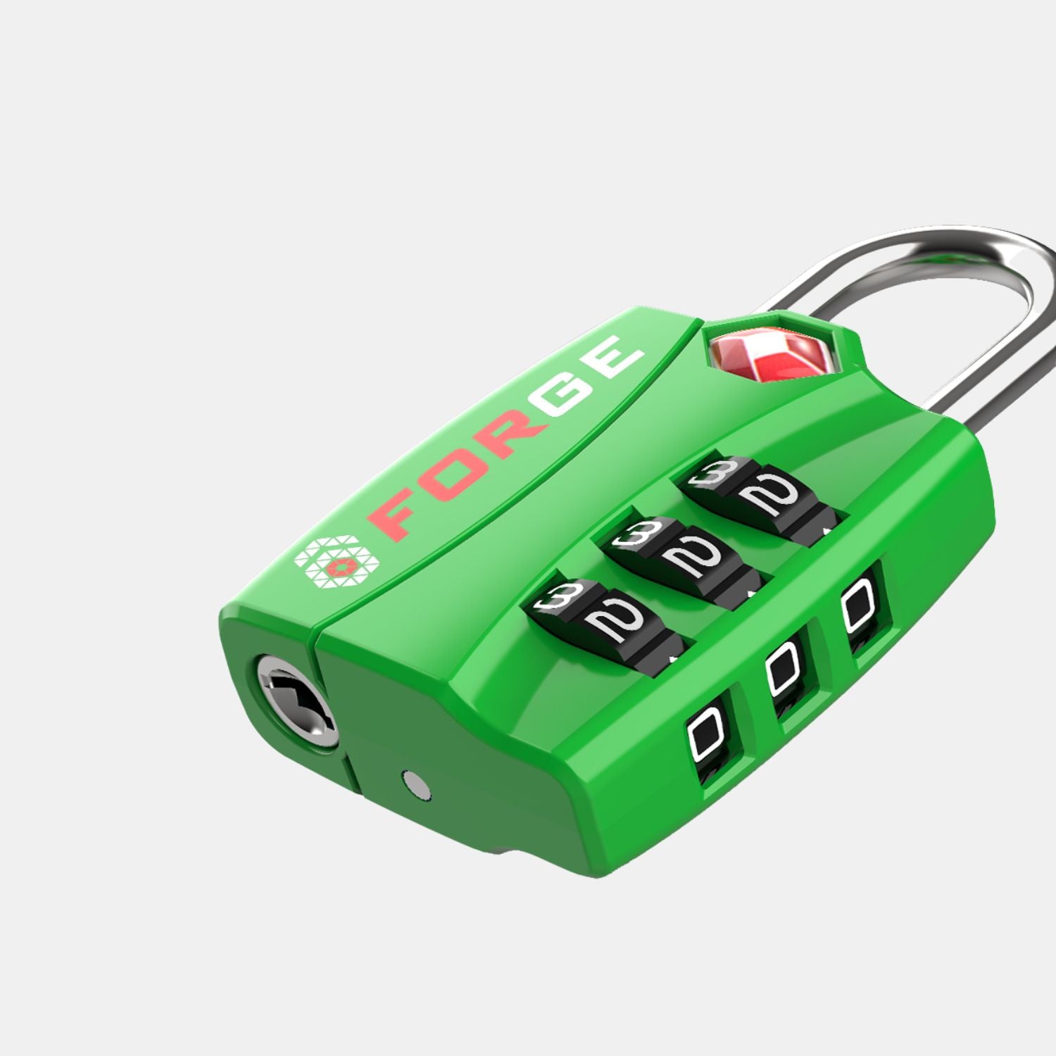 TSA-Approved Luggage Locks: 3-Digit Combination, Open Alert Indicator, Green 2 Locks