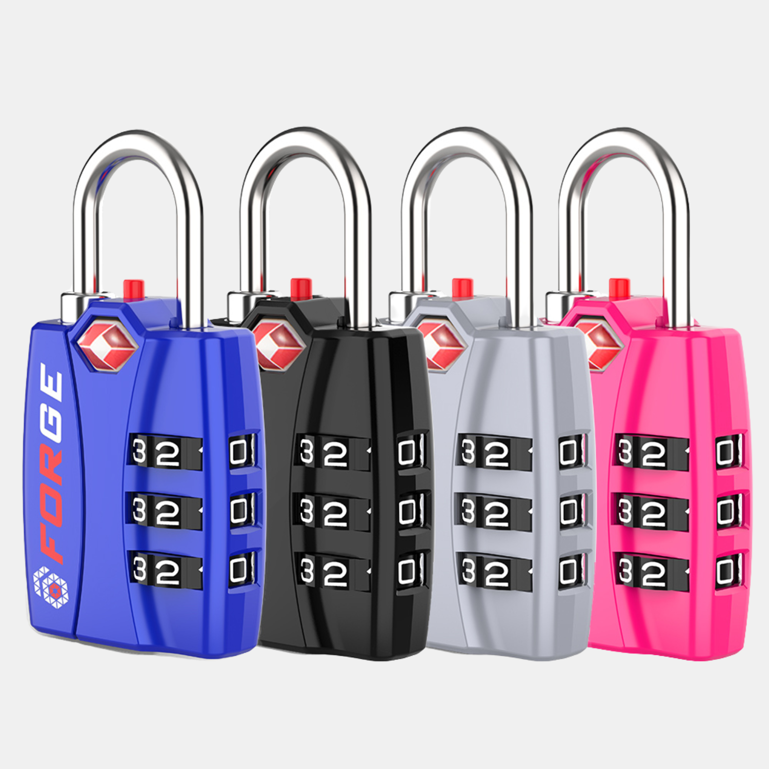 TSA-Approved Luggage Locks: 3-Digit Combination, Open Alert Indicator, 4 Color Locks #2