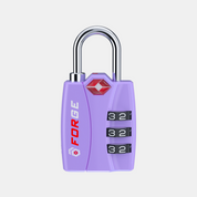 TSA-Approved Luggage Locks: 3-Digit Combination, Open Alert Indicator, Light Purple 4 Locks