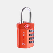 TSA Approved 4-Digit Combination Locks for Luggage and Suitcases. Open Alert, Alloy Body. Orange 4 Locks