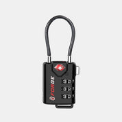 TSA Approved Cable Luggage Lock with Easy-to-Read Dials, Black 6 Locks