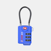 TSA Approved Cable Luggage Lock with Easy-to-Read Dials, Blue 2 Locks